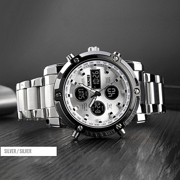 SKMEI Sports Fashion Quartz Dual Display Waterproof Watch For Men 1389